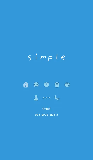 [LINE着せ替え] 98+25_ブルー1-3の画像1