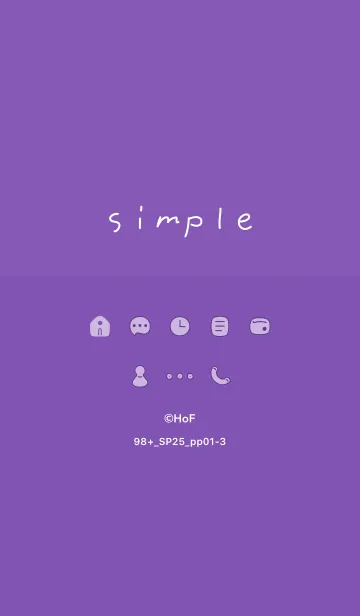 [LINE着せ替え] 98+25_パープル1-3の画像1