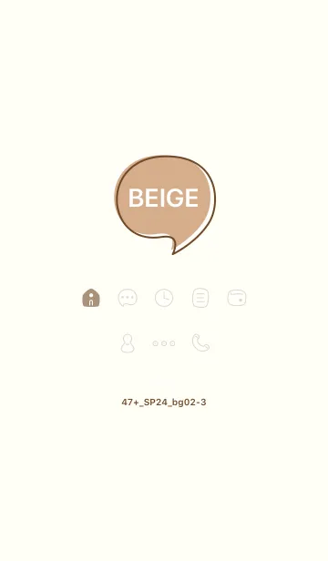 [LINE着せ替え] 47+24_ベージュ2-3の画像1