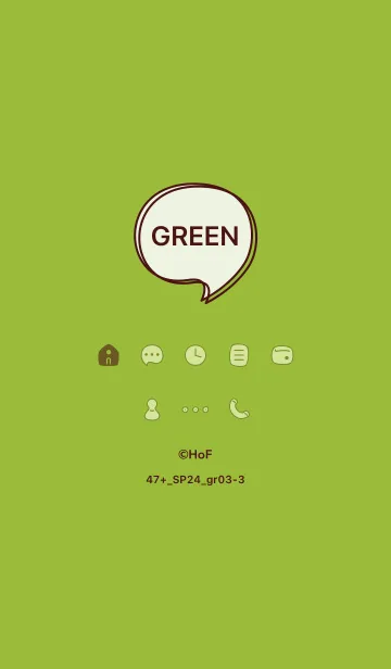 [LINE着せ替え] 47+24_グリーン3-3の画像1