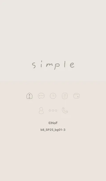 [LINE着せ替え] b8_25_ベージュ1-3の画像1