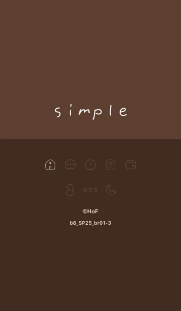 [LINE着せ替え] b8_25_ブラウン1-3の画像1