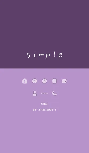 [LINE着せ替え] E8+26_パープル5-3の画像1