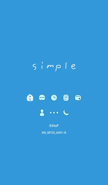 [LINE着せ替え] 99_25_ブルー1-9の画像1