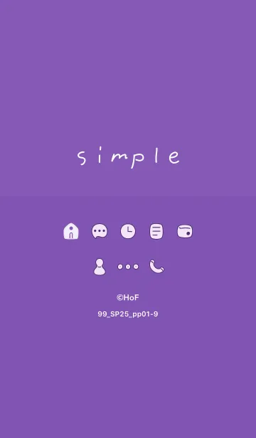 [LINE着せ替え] 99_25_パープル1-9の画像1