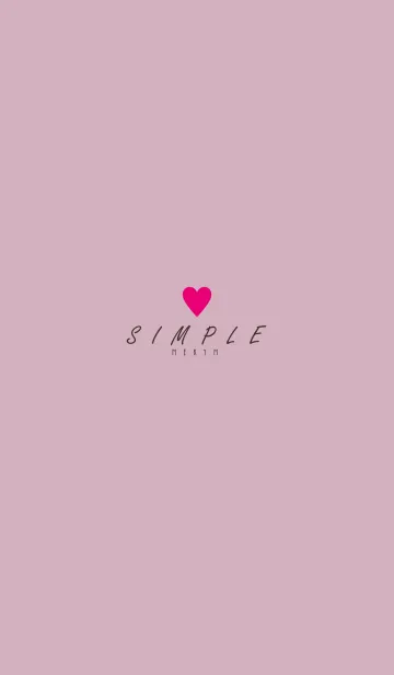 [LINE着せ替え] -DUSKY PINK BROWN SIMPLE HEART- 27の画像1