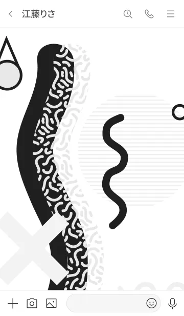 [LINE着せ替え] Abstract Simple Polka Whiteの画像3