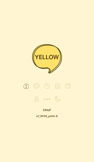 [LINE着せ替え] o7_26_イエロー4-6の画像1