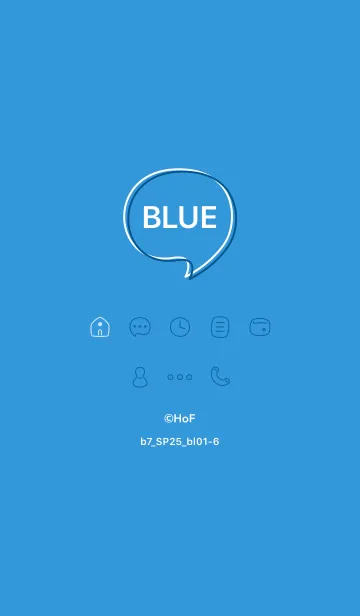 [LINE着せ替え] b7_25_ブルー1-6の画像1