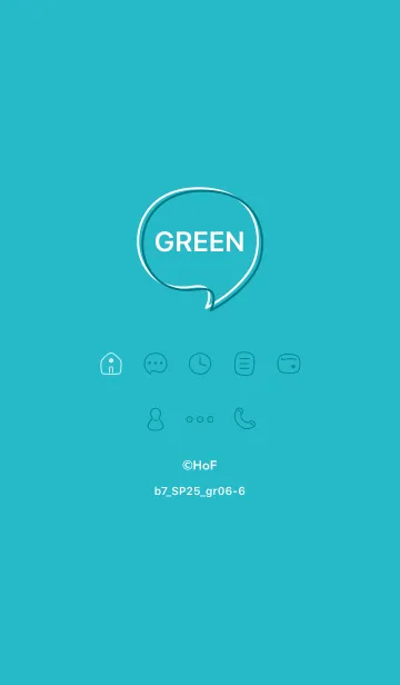 [LINE着せ替え] b7_25_グリーン6-6の画像1