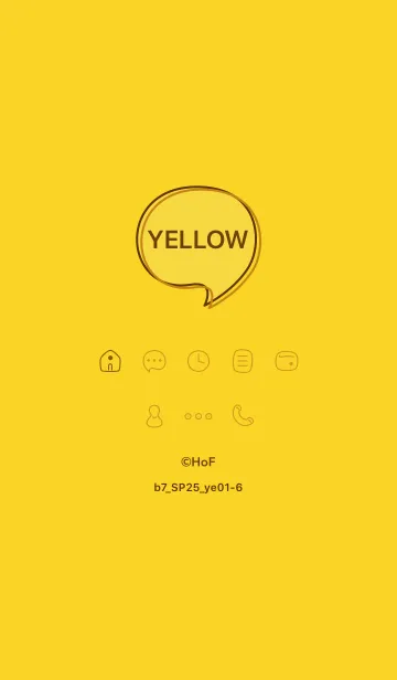 [LINE着せ替え] b7_25_イエロー1-6の画像1