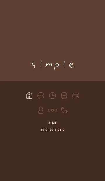 [LINE着せ替え] b9_25_ブラウン1-9の画像1