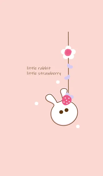 [LINE着せ替え] little rabbit with little strawberry 78の画像1