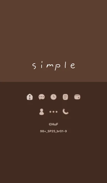 [LINE着せ替え] 98+25_ブラウン1-9の画像1