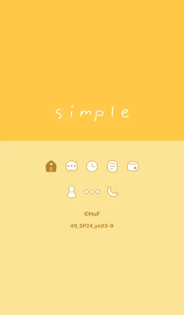 [LINE着せ替え] 49_24_イエロー3-9の画像1