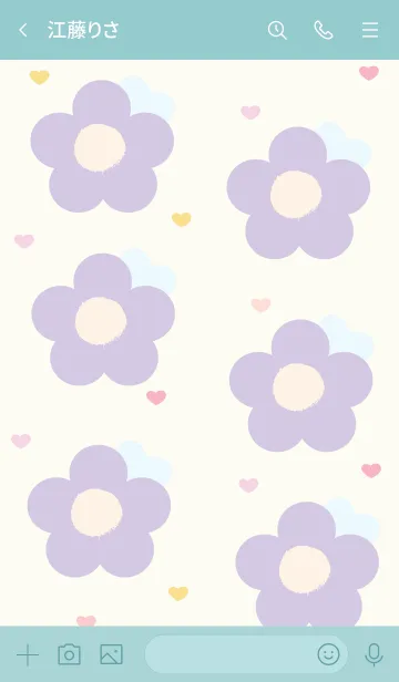 [LINE着せ替え] Lovely mini flower 143 :)の画像3