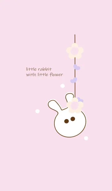 [LINE着せ替え] little rabbit with little flower 72の画像1