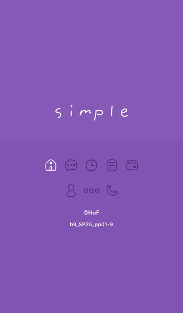 [LINE着せ替え] b9_25_パープル1-9の画像1