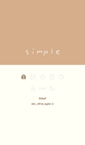 [LINE着せ替え] 48+24_ベージュ2-3の画像1