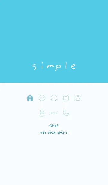 [LINE着せ替え] 48+24_ブルー3-3の画像1