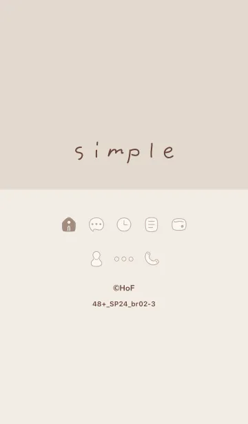 [LINE着せ替え] 48+24_ブラウン2-3の画像1