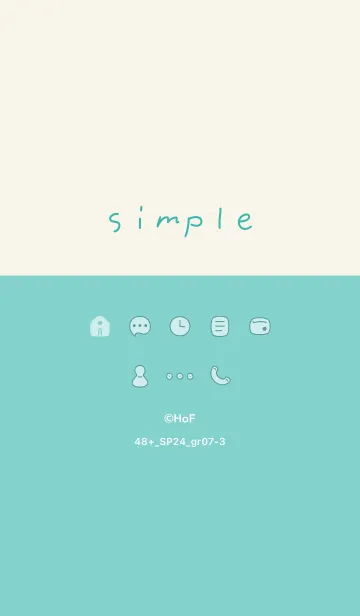 [LINE着せ替え] 48+24_グリーン7-3の画像1