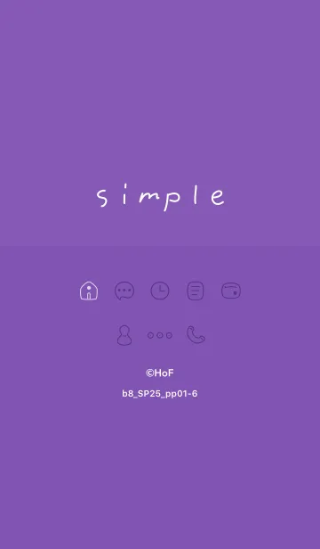 [LINE着せ替え] b8_25_パープル1-6の画像1
