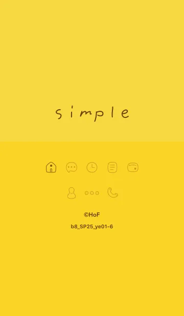 [LINE着せ替え] b8_25_イエロー1-6の画像1