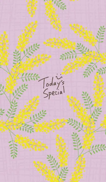 [LINE着せ替え] ミモザと麻 パープル2の画像1