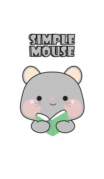 [LINE着せ替え] Simple Cutie Grey Mouse Theme (JP)の画像1