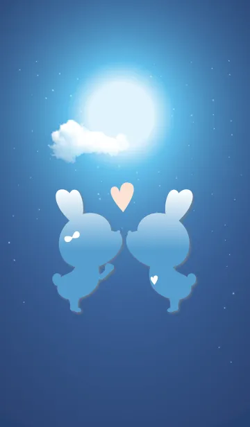 [LINE着せ替え] Simple Moonlight Love Themeの画像1