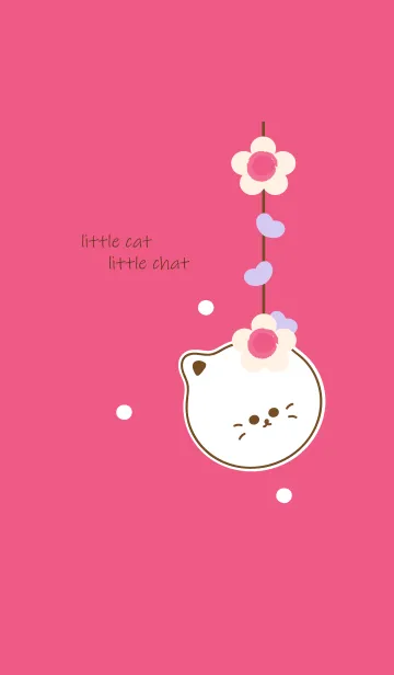 [LINE着せ替え] little cat with little flower 74の画像1