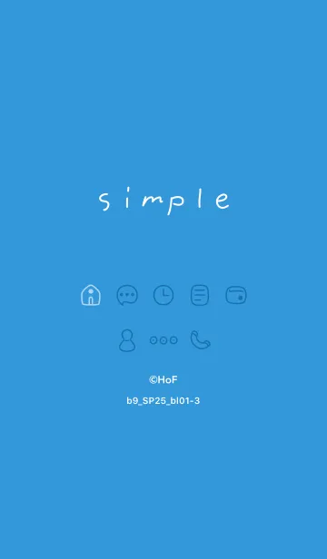 [LINE着せ替え] b9_25_ブルー1-3の画像1