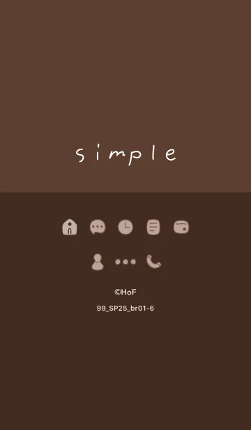 [LINE着せ替え] 99_25_ブラウン1-6の画像1