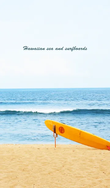 [LINE着せ替え] Hawaiian sea and surfboards 8の画像1