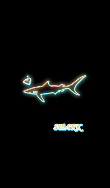 [LINE着せ替え] サメ Neon lightの画像1