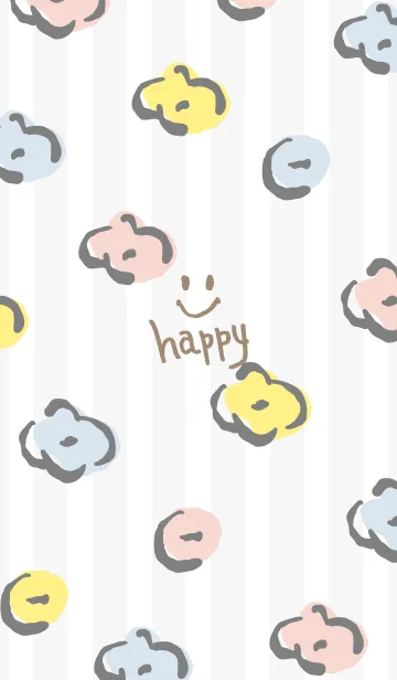 [LINE着せ替え] 手書きお花 ランダム9の画像1