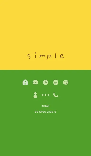 [LINE着せ替え] E9_26_イエロー2-6の画像1