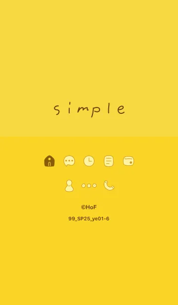 [LINE着せ替え] 99_25_イエロー1-6の画像1