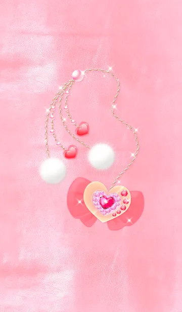[LINE着せ替え] Fluffy Balls & Pink Heartsの画像1