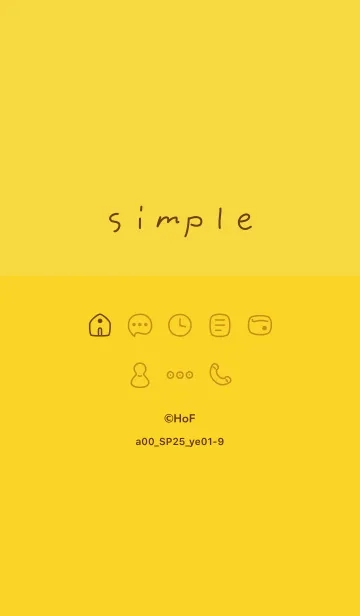 [LINE着せ替え] a00_25_イエロー1-9の画像1