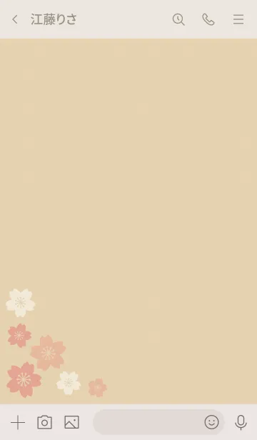 [LINE着せ替え] SAKURA POP DESIGN【Kraft Paper】の画像3