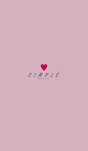 -DUSKY PINK BROWN SIMPLE HEART- 28の着せ替えメイン画像