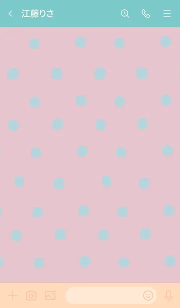 [LINE着せ替え] 水玉とねこのきせかえ(ピンク)の画像3