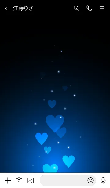 [LINE着せ替え] - Beautiful Royal Blue Heart -の画像3