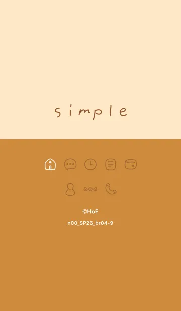 [LINE着せ替え] n00_26_ブラウン4-9の画像1