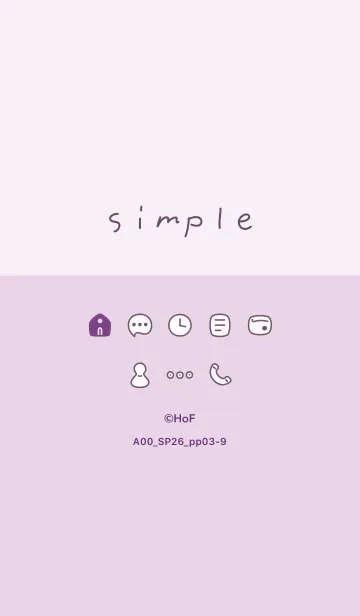 [LINE着せ替え] A00_26_パープル3-9の画像1