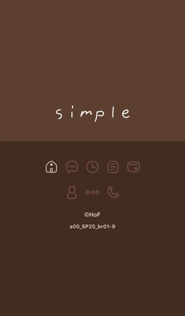 [LINE着せ替え] a00_25_ブラウン1-9の画像1