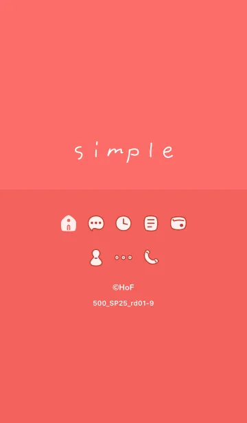 [LINE着せ替え] 500_25_レッド1-9の画像1