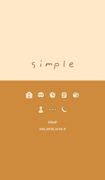 [LINE着せ替え] A00_26_ブラウン4-6の画像1